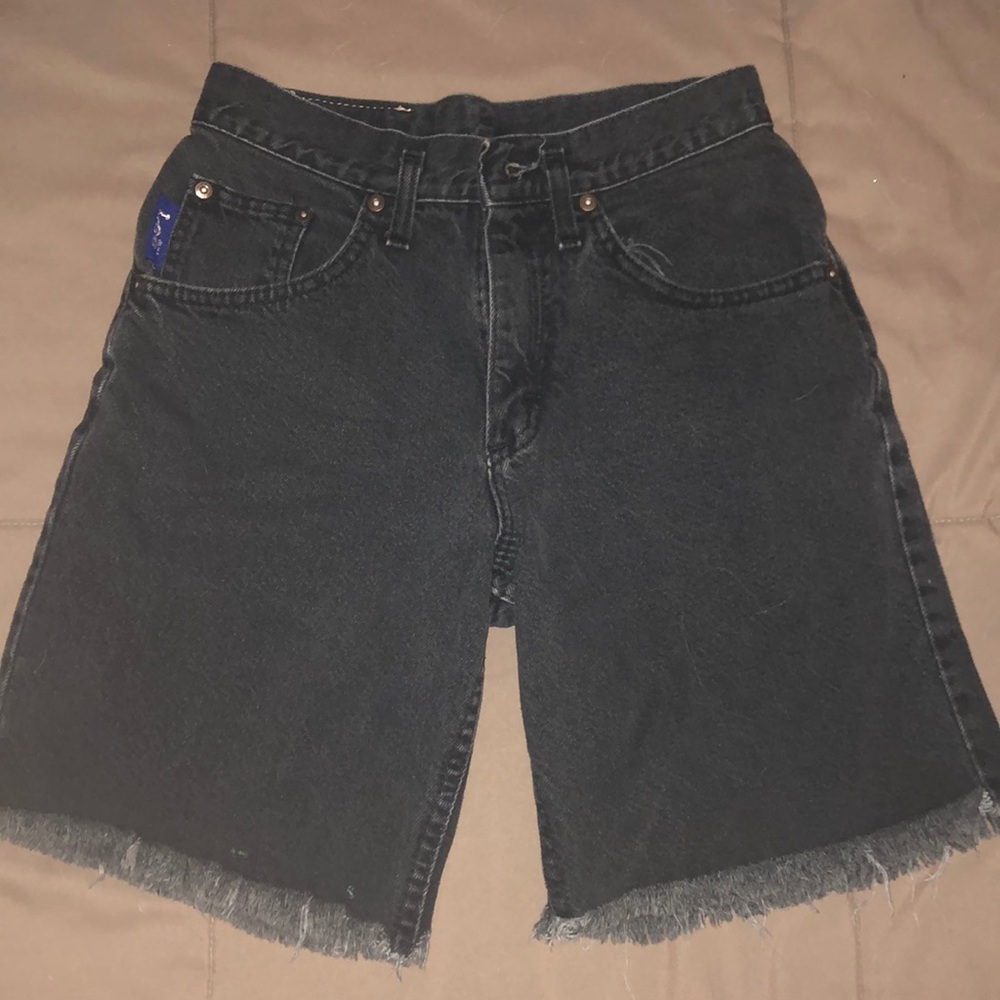 Black Jean Shorts